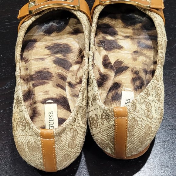 Guess Beige and Brown Flats - Picture 3 of 4